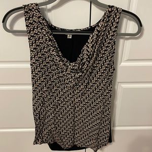 CAbi #829 Cat Lovers Drape Neckline Sleeveless rope, size medium